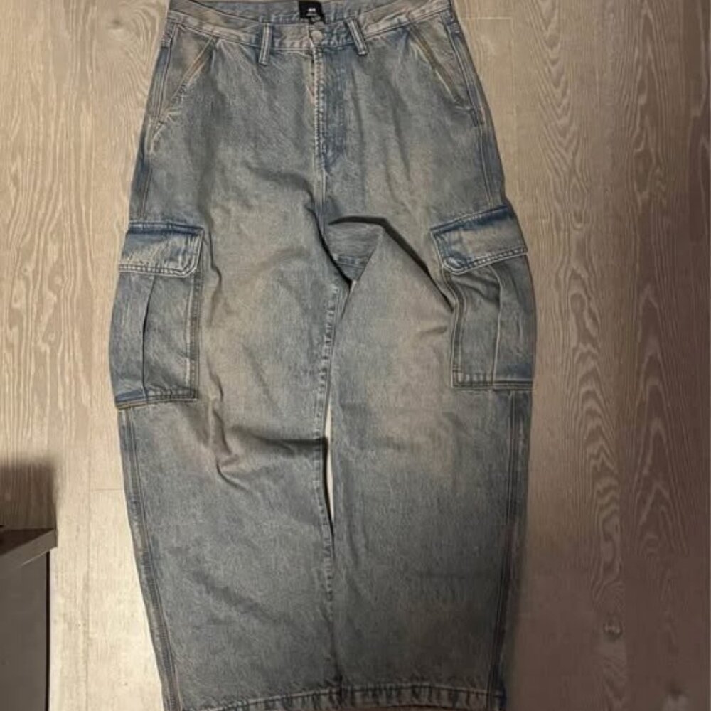 NEW H&M baggy washed cargo jeans